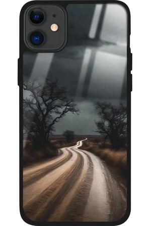 Apple iPhone 12 Uyumlu Yol Tasarımlı Parlak Silikon Kılıf