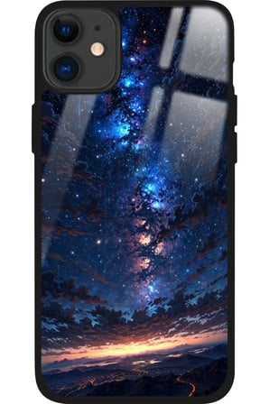 Apple iPhone 12 Uyumlu Soyut Sanat Tasarımlı Parlak Silikon Kılıf