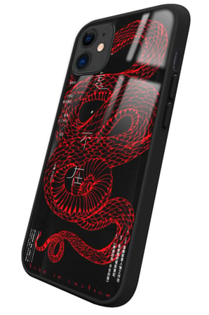 Apple iPhone 12 Uyumlu Dragon Tasarımlı Parlak Silikon Kılıf