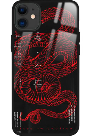 Apple iPhone 12 Uyumlu Dragon Tasarımlı Parlak Silikon Kılıf