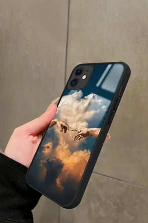 Apple iPhone 12 Uyumlu Tablo Tasarımlı Parlak Silikon Kılıf