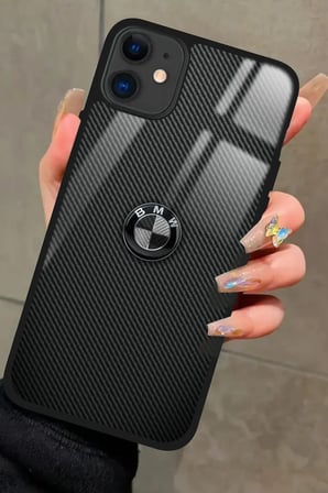 Apple iPhone 12 Uyumlu Araba Logosu Tasarımlı Parlak Silikon Kılıf