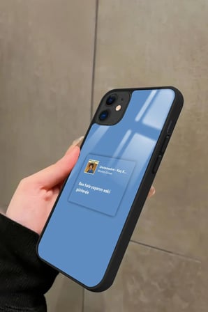 Apple iPhone 12 Uyumlu Müslüm Gürses Şarkı Sözü Tasarımlı Parlak Silikon Kılıf
