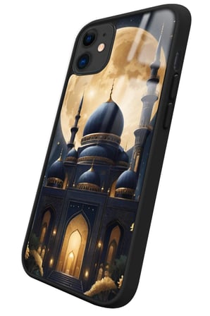 Apple iPhone 12 Uyumlu Cami Tasarımlı Parlak Silikon Kılıf