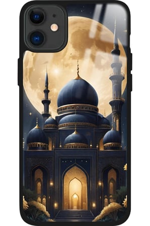 Apple iPhone 12 Uyumlu Cami Tasarımlı Parlak Silikon Kılıf