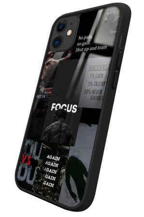 Apple iPhone 12 Uyumlu Gym Tasarımlı Parlak Silikon Kılıf