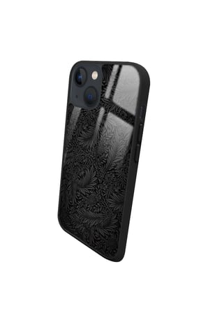 Apple iPhone 13 Uyumlu Siyah Karışık Tasarımlı Parlak Silikon Kılıf