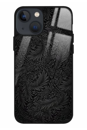 Apple iPhone 13 Uyumlu Siyah Karışık Tasarımlı Parlak Silikon Kılıf