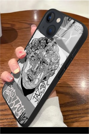Apple iPhone 13 Uyumlu Tablo Tasarımlı Parlak Silikon Kılıf