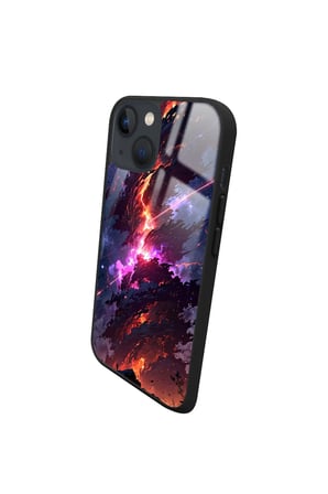 Apple iPhone 13 Uyumlu Soyut Sanat Tasarımlı Parlak Silikon Kılıf