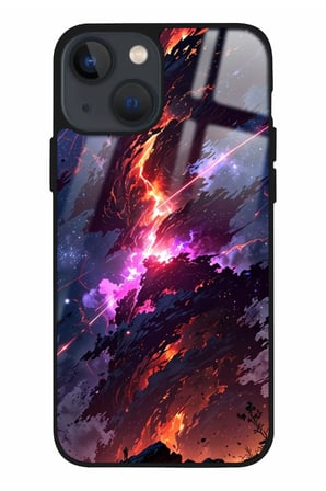 Apple iPhone 13 Uyumlu Soyut Sanat Tasarımlı Parlak Silikon Kılıf