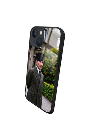 Apple iPhone 13 Uyumlu Atatürk Tasarımlı Parlak Silikon Kılıf