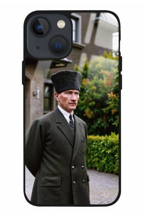 Apple iPhone 13 Uyumlu Atatürk Tasarımlı Parlak Silikon Kılıf