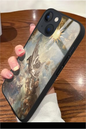 Apple iPhone 13 Uyumlu Melek Tasarımlı Parlak Silikon Kılıf