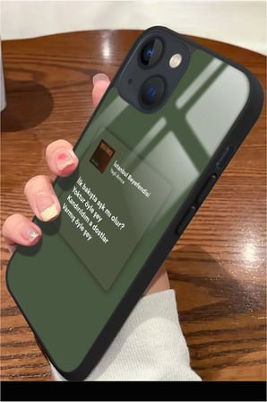 Apple iPhone 13 Uyumlu Şarkı Sözü Tasarımlı Parlak Silikon Kılıf