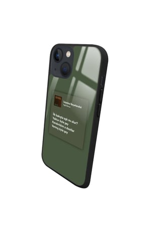 Apple iPhone 13 Uyumlu Şarkı Sözü Tasarımlı Parlak Silikon Kılıf