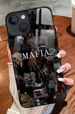 Apple iPhone 13 Uyumlu Mafia Tasarımlı Parlak Silikon Kılıf
