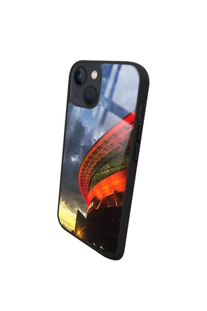 Apple iPhone 13 Uyumlu Stadyum Tasarımlı Parlak Silikon Kılıf