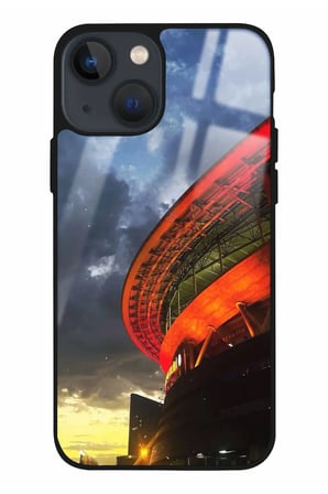 Apple iPhone 13 Uyumlu Stadyum Tasarımlı Parlak Silikon Kılıf