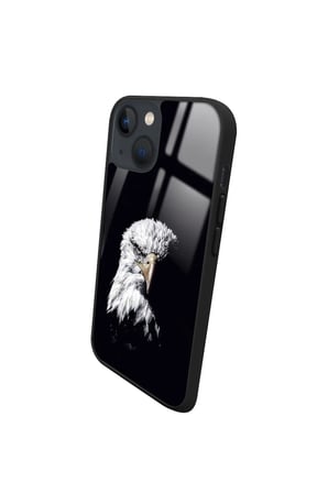 Apple iPhone 13 Uyumlu Kartal Tasarımlı Parlak Silikon Kılıf