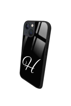 Apple iPhone 13 Uyumlu H Harfi Yazılı Parlak Silikon Kılıf