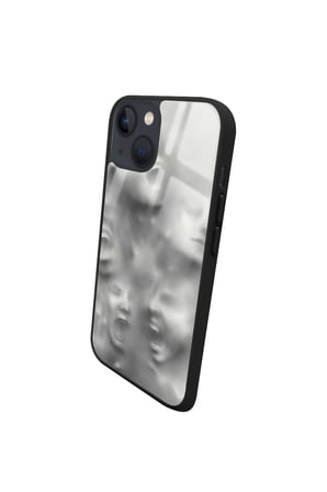 Apple iPhone 14 Uyumlu Beyaz Sanat Tasarımlı Parlak Silikon Kılıf