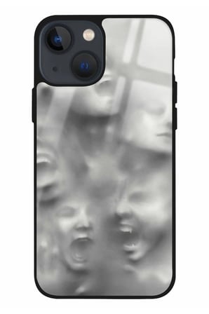 Apple iPhone 14 Uyumlu Beyaz Sanat Tasarımlı Parlak Silikon Kılıf