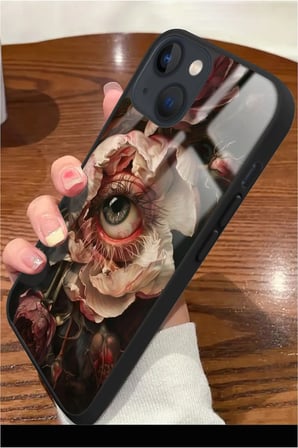 Apple iPhone 14 Uyumlu Sanat Tasarımlı Parlak Silikon Kılıf
