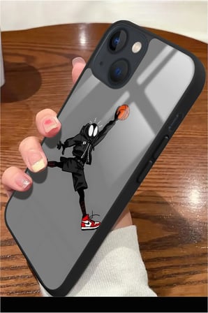 Apple iPhone 14 Uyumlu Basketbol Tasarımlı Parlak Silikon Kılıf