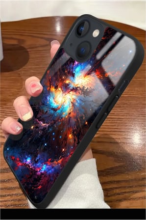 Apple iPhone 14 Uyumlu Soyut Sanat Tasarımlı Parlak Silikon Kılıf