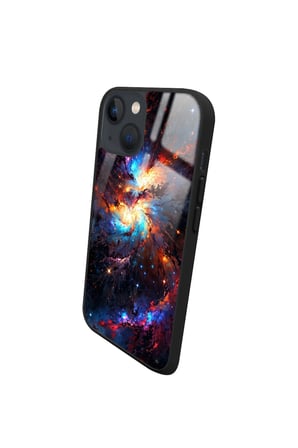Apple iPhone 14 Uyumlu Soyut Sanat Tasarımlı Parlak Silikon Kılıf