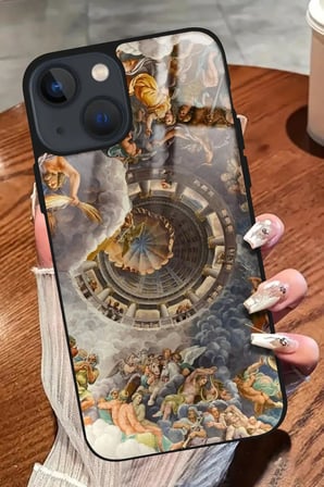 Apple iPhone 14 Uyumlu Rönesans Tasarımlı Parlak Silikon Kılıf