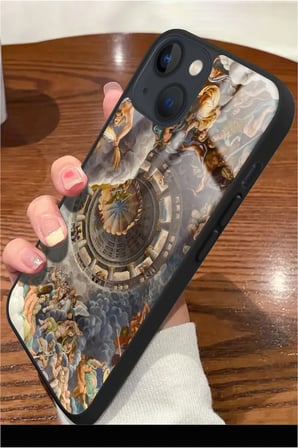 Apple iPhone 14 Uyumlu Rönesans Tasarımlı Parlak Silikon Kılıf