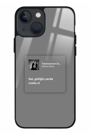 Apple iPhone 14 Uyumlu Müslüm Gürses Şarkı Sözü Tasarımlı Parlak Silikon Kılıf
