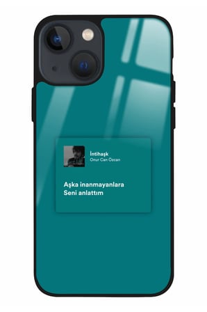 Apple iPhone 14 Uyumlu Şarkı Sözü Tasarımlı Parlak Silikon Kılıf