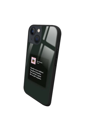 Apple iPhone 14 Uyumlu Nilüfer Şarkı Sözü Tasarımlı Parlak Silikon Kılıf