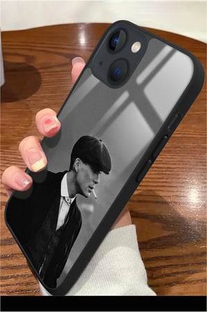 Apple iPhone 14 Uyumlu Thomas Shelby Tasarımlı Parlak Silikon Kılıf