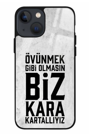 Apple iPhone 14 Uyumlu Taraftar Sözü Yazılı Parlak Silikon Kılıf