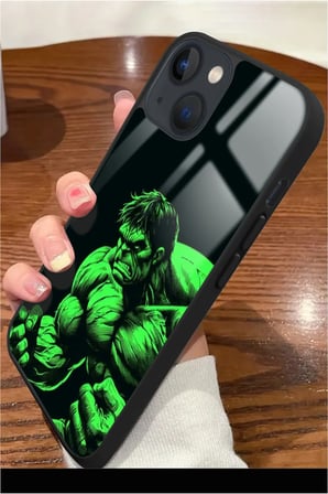 Apple iPhone 15 Uyumlu Hulk Tasarımlı Parlak Silikon Kılıf