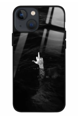 Apple iPhone 15 Uyumlu El Haraketi Tasarımlı Parlak Silikon Kılıf