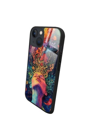 Apple iPhone 15 Uyumlu Tablo Tasarımlı Parlak Silikon Kılıf