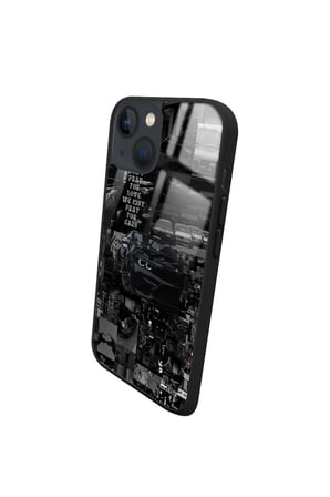Apple iPhone 15 Uyumlu Araba Posteri Tasarımlı Parlak Silikon Kılıf