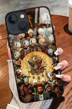 Apple iPhone 15 Uyumlu Padişah Tasarımlı Parlak Silikon Kılıf