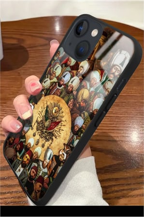 Apple iPhone 15 Uyumlu Padişah Tasarımlı Parlak Silikon Kılıf