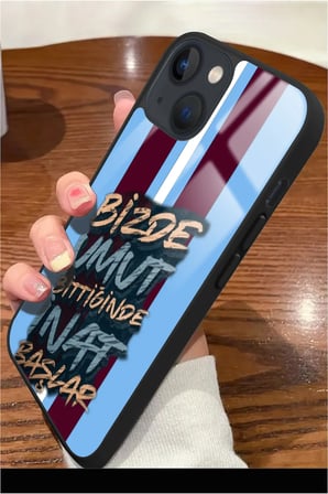 Apple iPhone 15 Uyumlu Taraftar Sözü Tasarımlı Parlak Silikon Kılıf