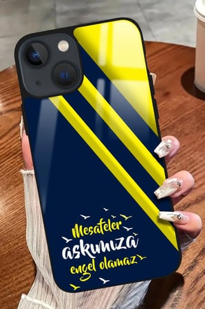 Apple iPhone 15 Uyumlu Taraftar Sözü Yazılı Parlak Silikon Kılıf