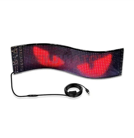 ar&be Araç Car Led Ekran Dilediğiniz Gibi Kişiselleştirilebilir, Esnek, Yapışkan Araç Ledi (9*37cm))