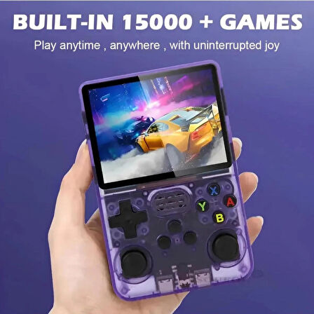 ar&be R36S Oyun Konsolu Yeni Nesil El Atarisi 64GB 15.000+ Oyun 3.5inç HD Ekran