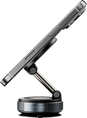 Apple iPhone 15 16 15 Pro Max 15 16 Plus Vakumlu Magsafe Destekli 360° Araç Telefon Tutucu K007