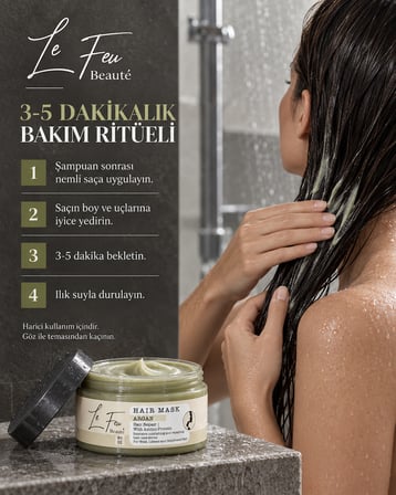 Le Feu Beauté Argan ve Amino Proteinli Saç Bakım Maskesi 300 ml - Kuru ve Yıpranmış Saçlar